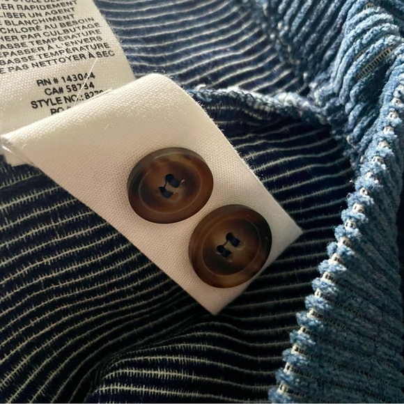 Avec Les Filles Relaxed Corduroy Shacket In Blue Size M NWT - Picture 8 of 16